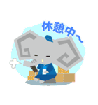 働くジョブゾウ スタンプ（個別スタンプ：24）