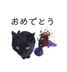 黒猫のスタンプ①（個別スタンプ：21）