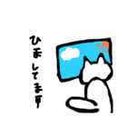 がんばってかきました。ねこを（個別スタンプ：11）