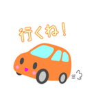 可愛い車【オレンジ】（個別スタンプ：2）