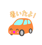 可愛い車【オレンジ】（個別スタンプ：3）