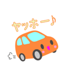 可愛い車【オレンジ】（個別スタンプ：25）