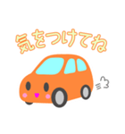 可愛い車【オレンジ】（個別スタンプ：33）
