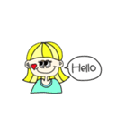 ブロンドの女の子（個別スタンプ：2）