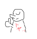 大人が真剣に書きました（個別スタンプ：5）