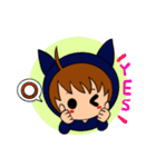 猫耳パーカー女子の日常スタンプ+α。（個別スタンプ：5）