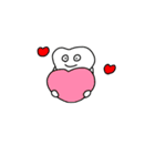 ハートをくばるケビンくん（個別スタンプ：4）