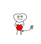 ハートをくばるケビンくん（個別スタンプ：6）