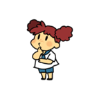もこもこガールちゃん（個別スタンプ：3）