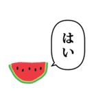 すいか 落書き と ふきだし（個別スタンプ：1）