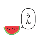 すいか 落書き と ふきだし（個別スタンプ：3）