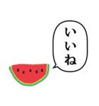 すいか 落書き と ふきだし（個別スタンプ：10）