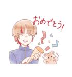 インナーカラーの双子（個別スタンプ：6）