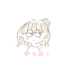 イラストスタンプ（女の子）（個別スタンプ：2）