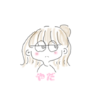 イラストスタンプ（女の子）（個別スタンプ：3）