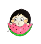 おんなのこ(夏バージョン)（個別スタンプ：9）
