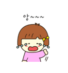 シックな単発少女バリの日常（個別スタンプ：3）