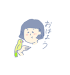 淡い系シンプル女子【日常・ひとこと】（個別スタンプ：1）