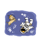 宇宙犬と宇宙飛行士（個別スタンプ：9）