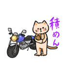 バイク乗りの猫（個別スタンプ：34）