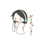 しょーとへあーの女の子スタンプ！（個別スタンプ：6）