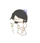 しょーとへあーの女の子スタンプ！（個別スタンプ：21）