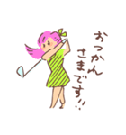 ゴルフ女子な彼女（個別スタンプ：4）