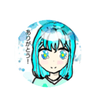 オリキャラ主に泣いているスタンプ（個別スタンプ：1）