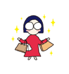 おかっぱめがねさんとねこ（個別スタンプ：11）