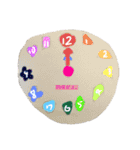 数字の人物(字付き)スタンプ（個別スタンプ：33）