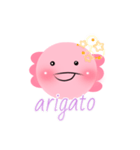 ウーパールーパー(ピンク)（個別スタンプ：3）