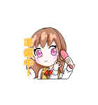 制服姿の女の子スタンプ（個別スタンプ：5）