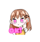 制服姿の女の子スタンプ（個別スタンプ：9）