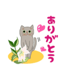 大きな文字で猫のシンプル日常（個別スタンプ：13）