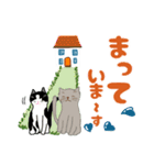 大きな文字で猫のシンプル日常（個別スタンプ：33）