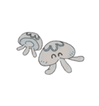 ゆっくりくらげ (透過済)（個別スタンプ：4）