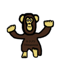 サクゾウチンパンジー（個別スタンプ：1）