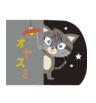 猫好きさんのカラフルスタンプ（キジトラ）（個別スタンプ：5）