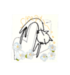 flower cat sticker英語版（個別スタンプ：4）