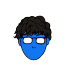 メガネのパーマ男子（個別スタンプ：38）
