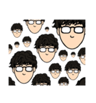 メガネのパーマ男子（個別スタンプ：40）