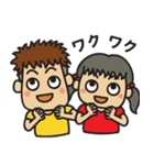 可愛い男の子と女の子のスタンプ（個別スタンプ：26）