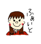 女の子のスタンプ(肩から上)（個別スタンプ：4）