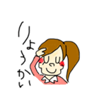 女の子のスタンプ(肩から上)（個別スタンプ：10）