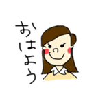 女の子のスタンプ(肩から上)（個別スタンプ：13）