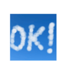 雲の文字で挨拶（個別スタンプ：9）