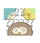 ふくろうとインコ（個別スタンプ：25）