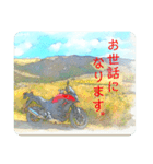 バイク絵葉書風スタンプ（個別スタンプ：27）