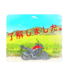 バイク絵葉書風スタンプ（個別スタンプ：28）