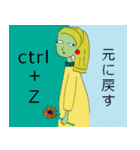 1.2.3で壁穴 耳飾りの少女 近道な鍵（個別スタンプ：8）